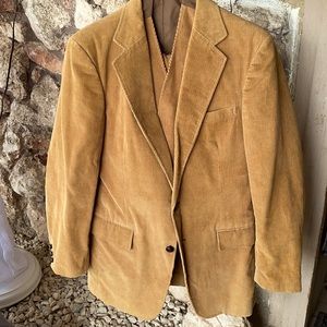 Vintage, Retro brown/tan  corduroy 3 piece men’s suit